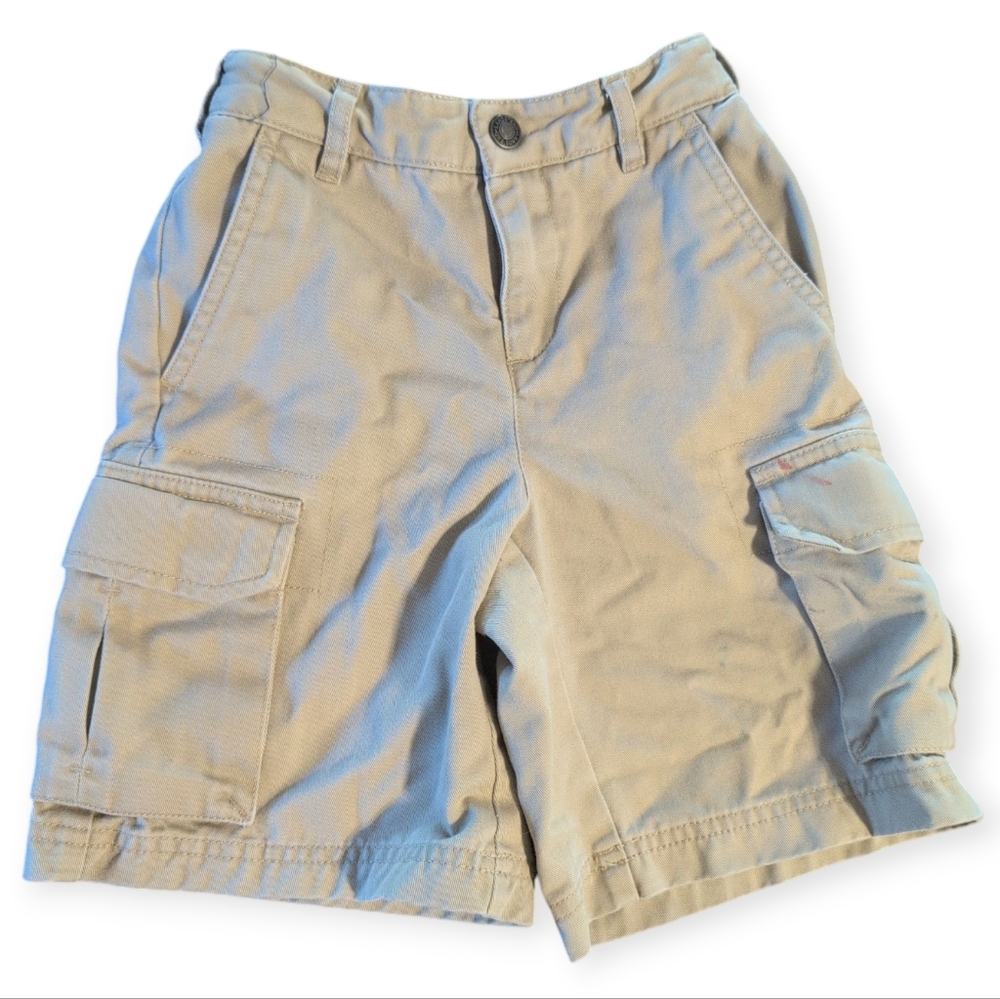 LAND'S END Tan Khaki Cargo Shorts 5 SLIM